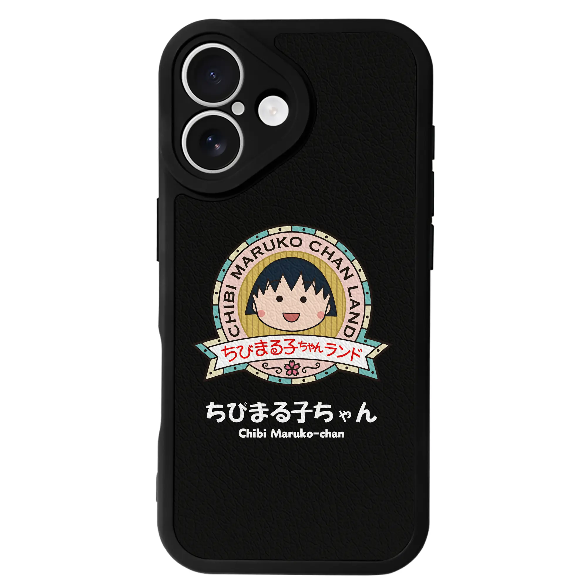 ちびまる子ちゃん グッズ さくら ももこ - IPhone 16シリーズ対応 ・ シリコンスマホケース ・ レザー調 ・ 高精度フィット ・ 耐衝撃 ・ ワイヤレス充電対応 ・ 精密カット